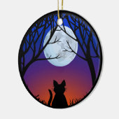 脂肪質猫のオーナメントパーソナライズな猫の装飾のギフト セラミックオーナメント (左)