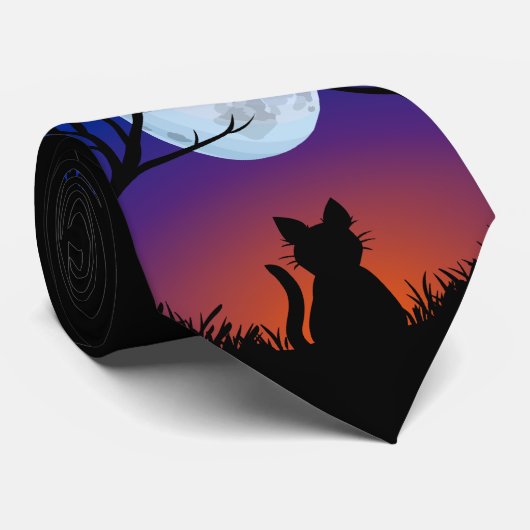 脂肪質猫のタイのスタイリッシュな黒猫は猫好きのギフトを結びます ネクタイ (ロール)