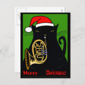 脂肪質猫のニュー・オーリンズのメリークリスマス2017年 シーズンポストカード (正面/裏面)