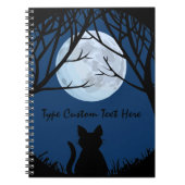 脂肪質猫のノートパーソナライズでかわいい猫のノート ノートブック (正面)