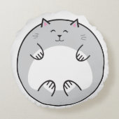 脂肪質猫の円形の腹枕 ラウンドクッション (裏面)