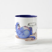 "脂肪質猫"のマグ マグカップ (中央)