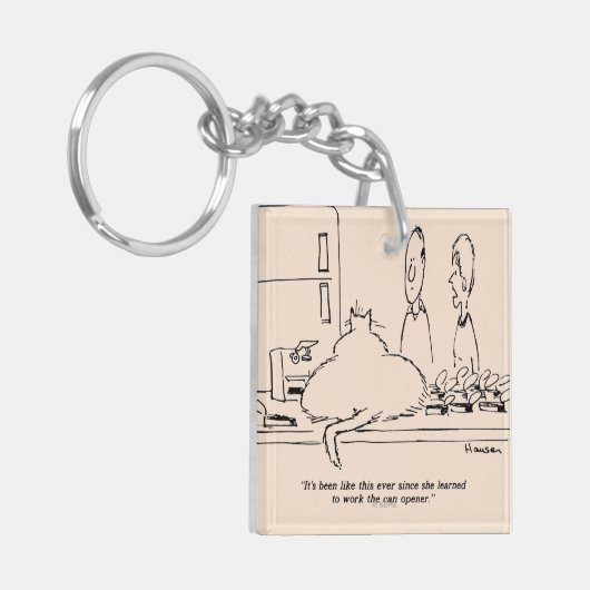 脂肪質猫 キーホルダー (正面左)