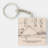 脂肪質猫 キーホルダー (正面)