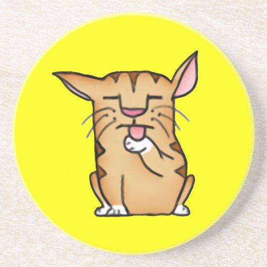 脂肪質猫 コースター (正面)