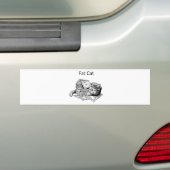 脂肪質猫 バンパーステッカー (車上)