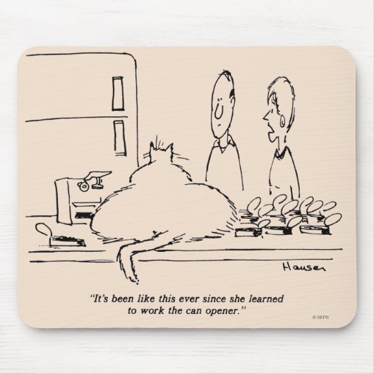 脂肪質猫 マウスパッド (正面)