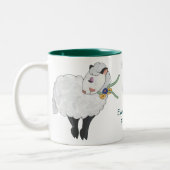 脂肪質雌ヒツジ柔らかい雌ヒツジ! ツートーンマグカップ (左)