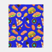 脂肪食の狂乱 フリースブランケット (正面)