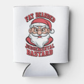 脂肪髭を持つ判断の悪いサンタ笑わされるー 缶クーラー (正面)