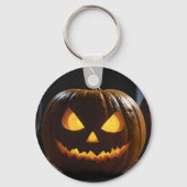脅迫的なハロウィーンのカボチャ キーホルダー (正面)