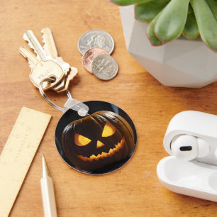 脅迫的なハロウィーンのカボチャ キーホルダー
