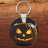 脅迫的なハロウィーンのカボチャ キーホルダー (正面)