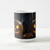 脅迫的なハロウィーンのカボチャ コーヒーマグカップ (中央)