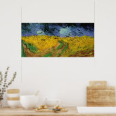 脅迫的な空の下の小麦畑 ポスター (キッチン)