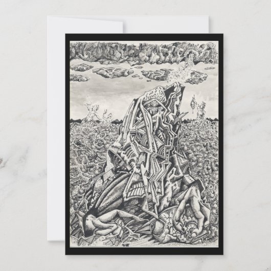 脅迫、インクスケッチフラットカード (正面)