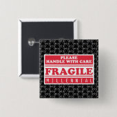 脆弱なミレニアル世代、バブルラップ気に付きハンドル 缶バッジ (正面&裏面)