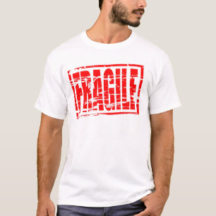 脆弱な赤ゴム印紙効果 Tシャツ