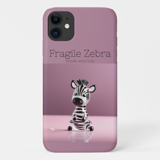 脆性ゼブラ:ハンドル付き気に Case-Mate iPhoneケース (裏面)