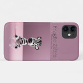 脆性ゼブラ:ハンドル付き気に Case-Mate iPhoneケース (裏面(横))