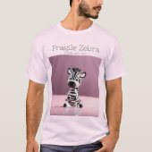 脆性ゼブラ：ハンドル付き気に Tシャツ (正面)
