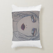 脇を見ている女性 アクセントクッション (正面(垂直))