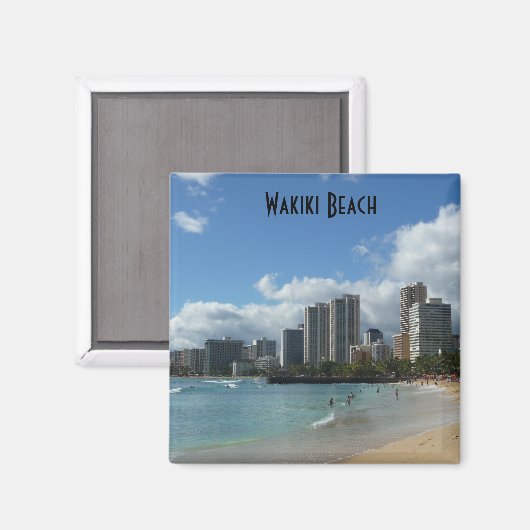 脇木ビーチハワイフォトマグネットオアフホノルル マグネット (正面/裏面)