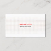 脈拍のハート信号の心臓学の名刺 名刺 (裏面)