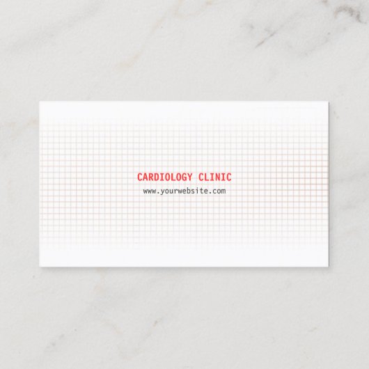 脈拍のハート信号の心臓学の名刺 名刺 (裏面)