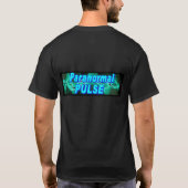 脈拍のロゴ2の背部 Tシャツ (裏面)