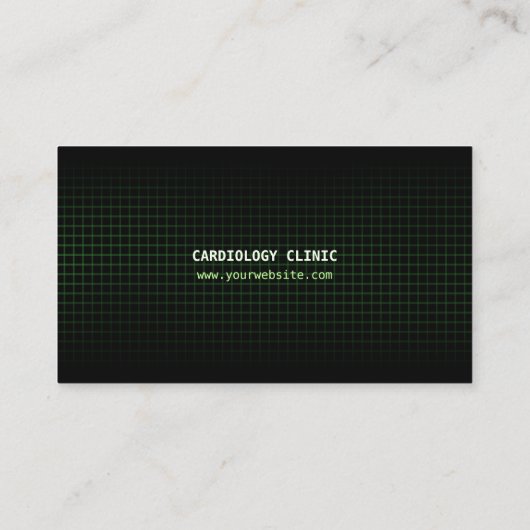 脈拍の心拍ECGの名刺 名刺 (裏面)
