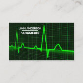 脈拍数デザイン、EMT、救急医療隊員 名刺 (正面)