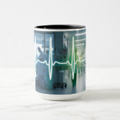 脈拍気に:病院のマグの心拍 マグカップ (中央)