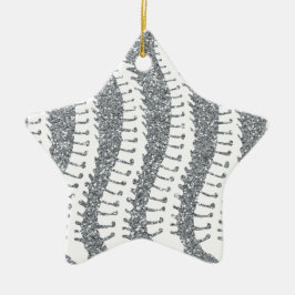 脊柱およびフェイクなグリッターの星のオーナメント セラミックオーナメント