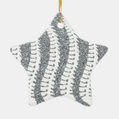 脊柱およびフェイクなグリッターの星のオーナメント セラミックオーナメント (裏面)