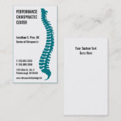 脊柱のロゴのカイロプラクターの医者名刺 名刺 (正面/裏面)