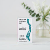 脊柱のロゴのカイロプラクターの医者名刺 名刺 (スタンド正面)
