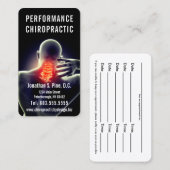 脊柱の写実的な(首苦痛)カイロプラクティックのアポイントメント 予約カード (正面/裏面)