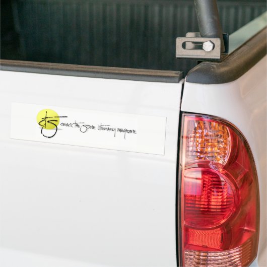 脊柱の文学的な雑誌のバンパーステッカーを割って下さい バンパーステッカー (トラック上)