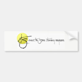 脊柱の文学的な雑誌のバンパーステッカーを割って下さい バンパーステッカー