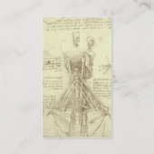 脊柱の解剖図レオナルド・ダ・ヴィンチ 名刺 (裏面)