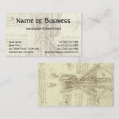 脊柱の解剖図レオナルド・ダ・ヴィンチ 名刺 (正面/裏面)