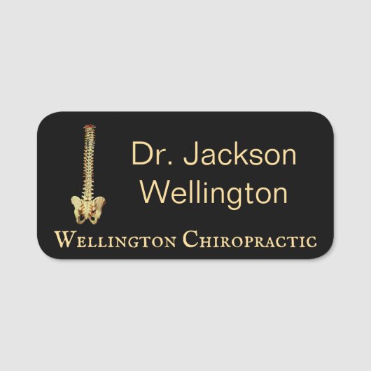 脊柱カイロプラクティック事業 名札 (正面)