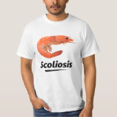 脊柱側弯症のエビ Tシャツ (正面)