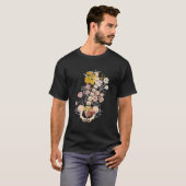 脊柱側弯症啓発 サル融合脊椎手術 ボタニカル Tシャツ (正面フル)