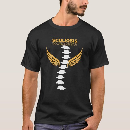 脊柱側弯症 WARRIOR  冗談 Tシャツ (正面)