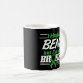 脊柱側彎症の認識度のマグサポート緑のリボン コーヒーマグカップ (正面右)