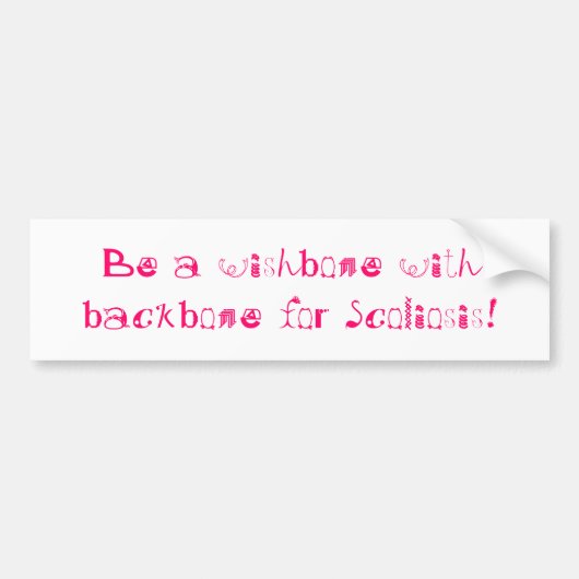 脊柱側彎症 バンパーステッカー (正面)