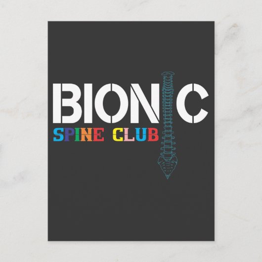 脊柱手術回復用スパイナルフュージョンギフト 背中 お見舞い ポストカード (正面)