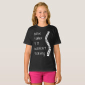 脊柱症の背が高くなるわ…曲がった背骨のTシャツ Tシャツ (正面フル)